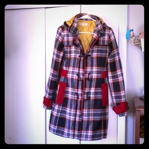 Plaid Pea coat